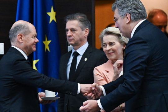 olaf solts - ursula von der lyen - robert golob - andrej plenkovic